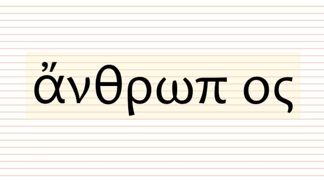 ἄνθρωπος, ὁ